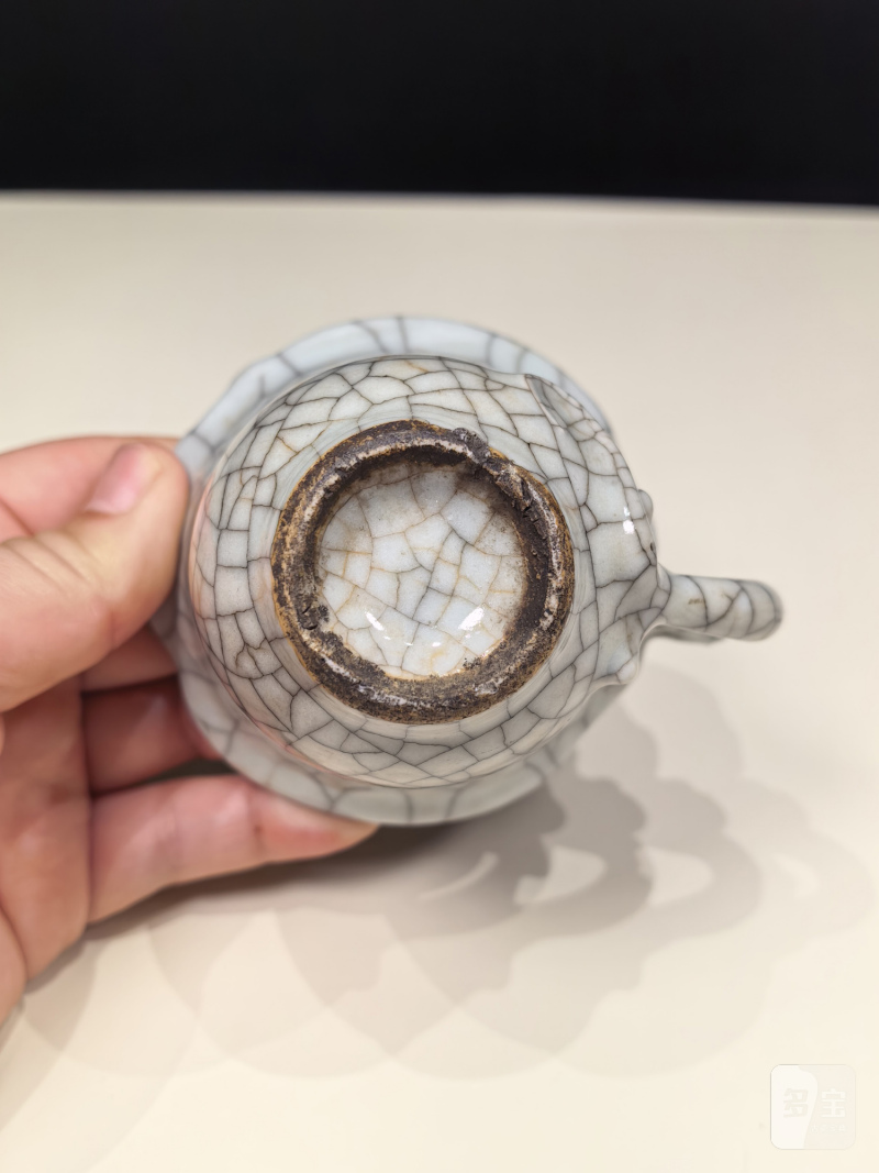 清中期 仿哥釉龙耳杯一对 - 图17